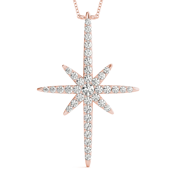 0.48 Ct Lab-Created Diamond Round Cut Grant Designer Pendants Necklaces in Silver 925