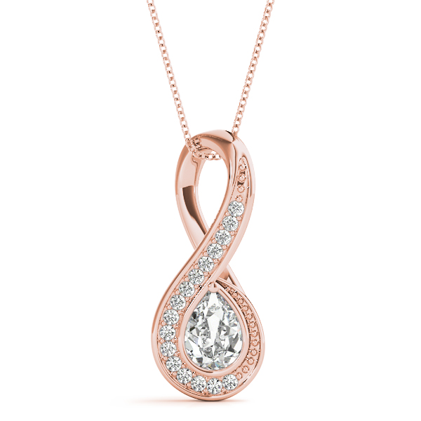 0.95 Ct Lab-Created Diamond Pear Cut Adrian  Designer Pendants Necklaces in Silver 925