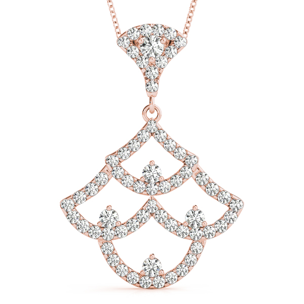 0.62 Ct Lab-Created Diamond Round Cut Charles Designer Pendants Necklaces in Silver 925