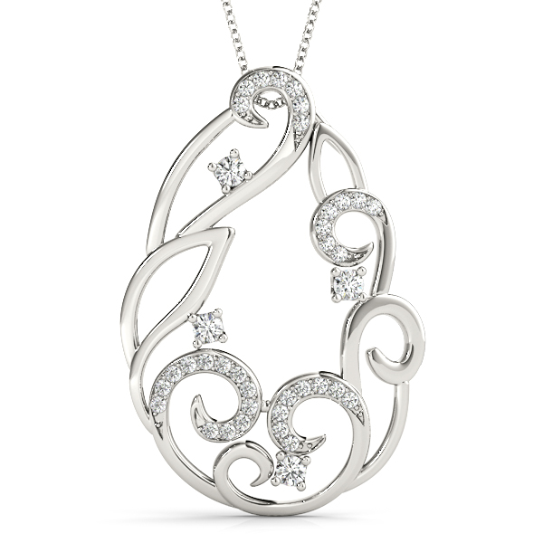 0.24 Ct Lab-Created Diamond Round Cut Evan Designer Pendants Necklaces in Silver 925