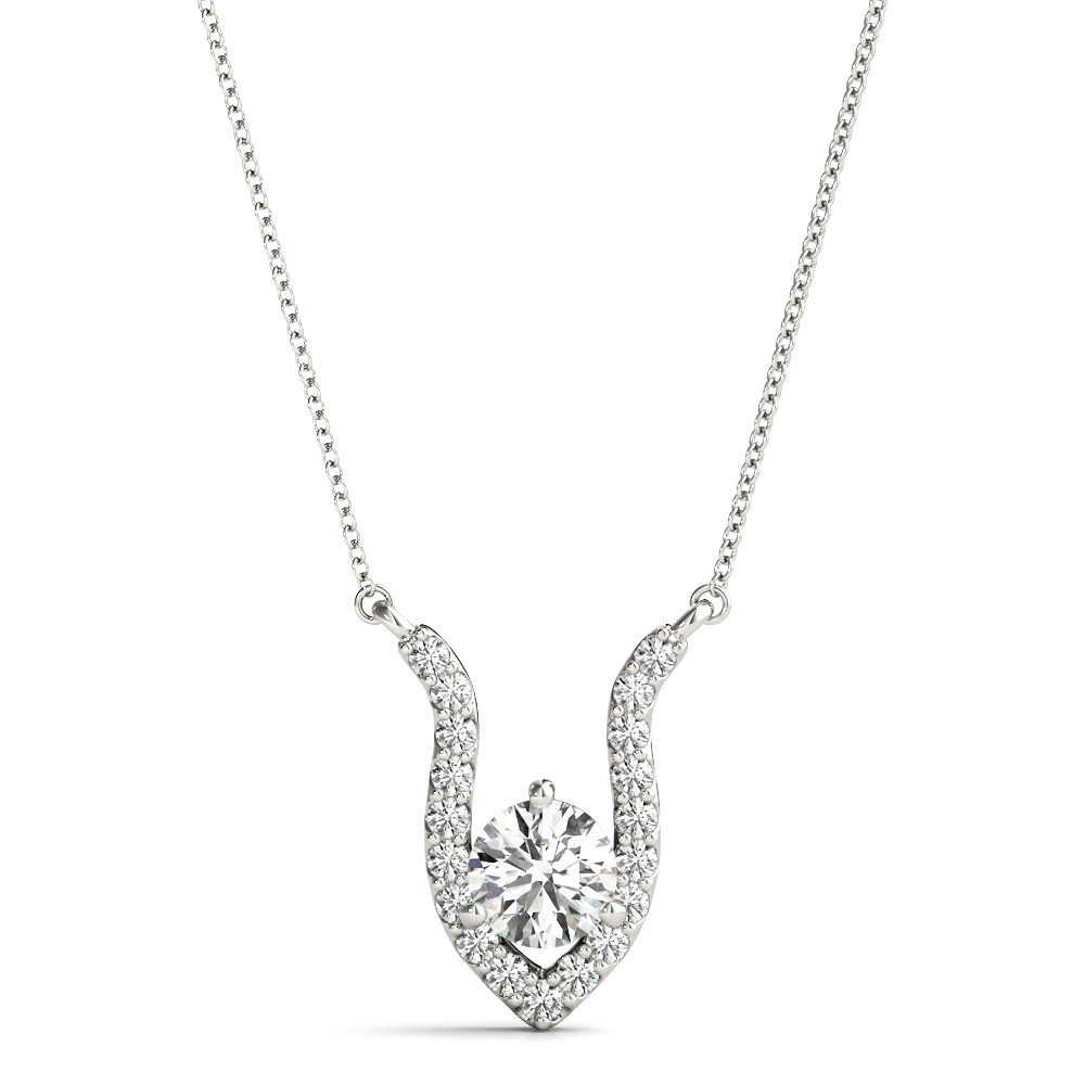 0.23 Ct Lab-Created Diamond Round Cut Cosmos Designer Pendants Necklaces in Silver 925
