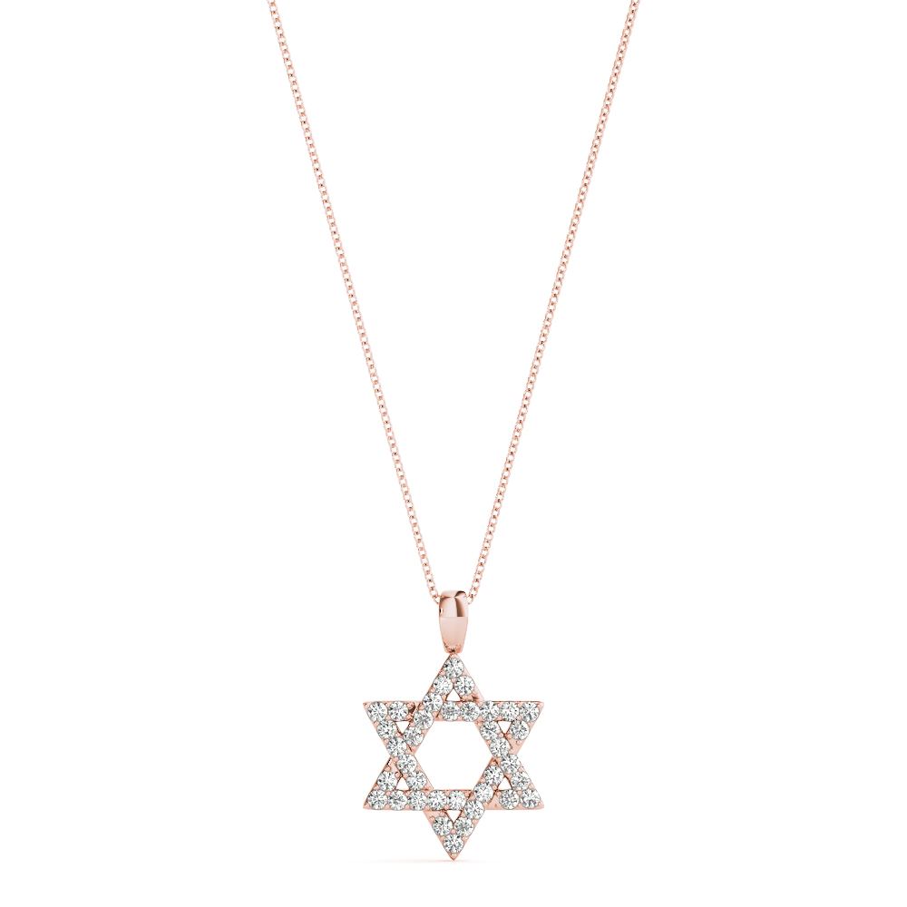 0.09 Ct Lab-Created Diamond Round Cut Cassian Designer Pendants Necklaces in Silver 925