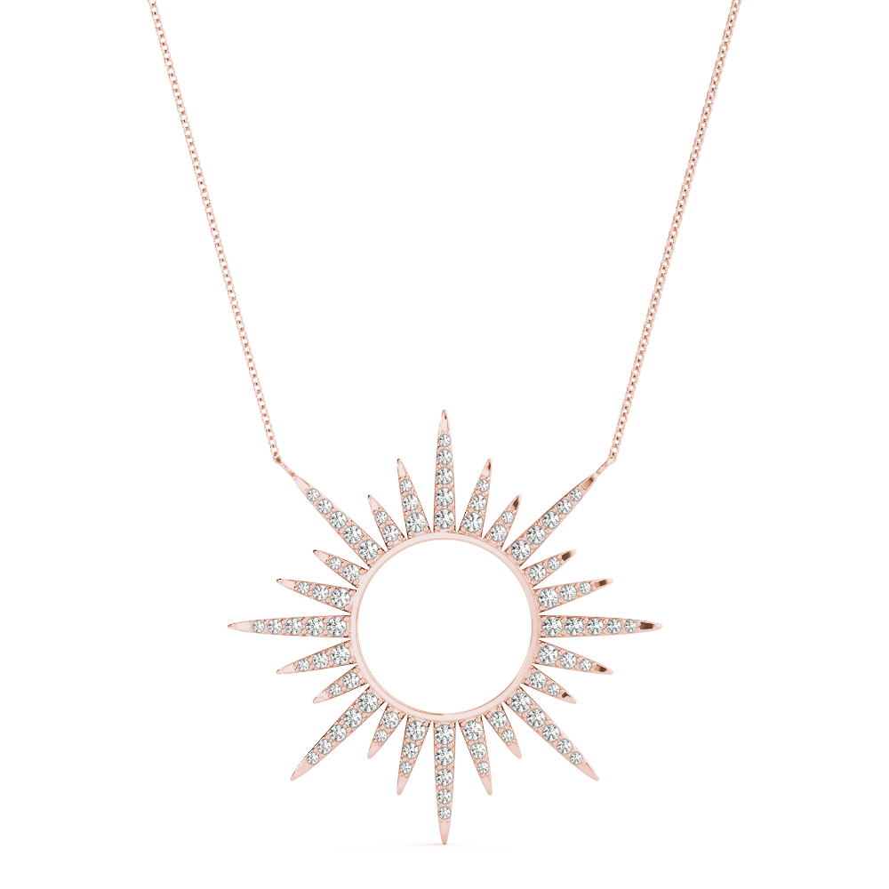 0.51 Ct Lab-Created Diamond Round Cut Chase Designer Pendants Necklaces in Silver 925