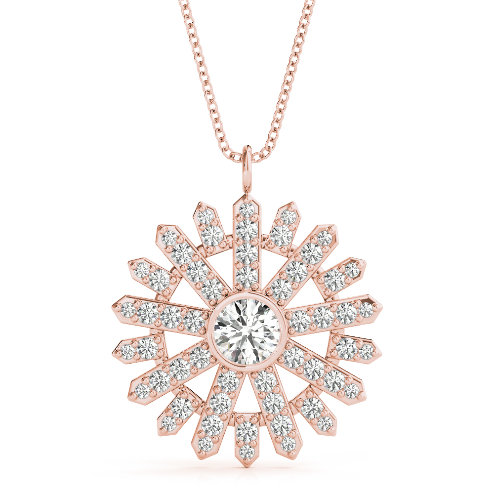 Caleb Natural Diamond Bezel Set Necklace