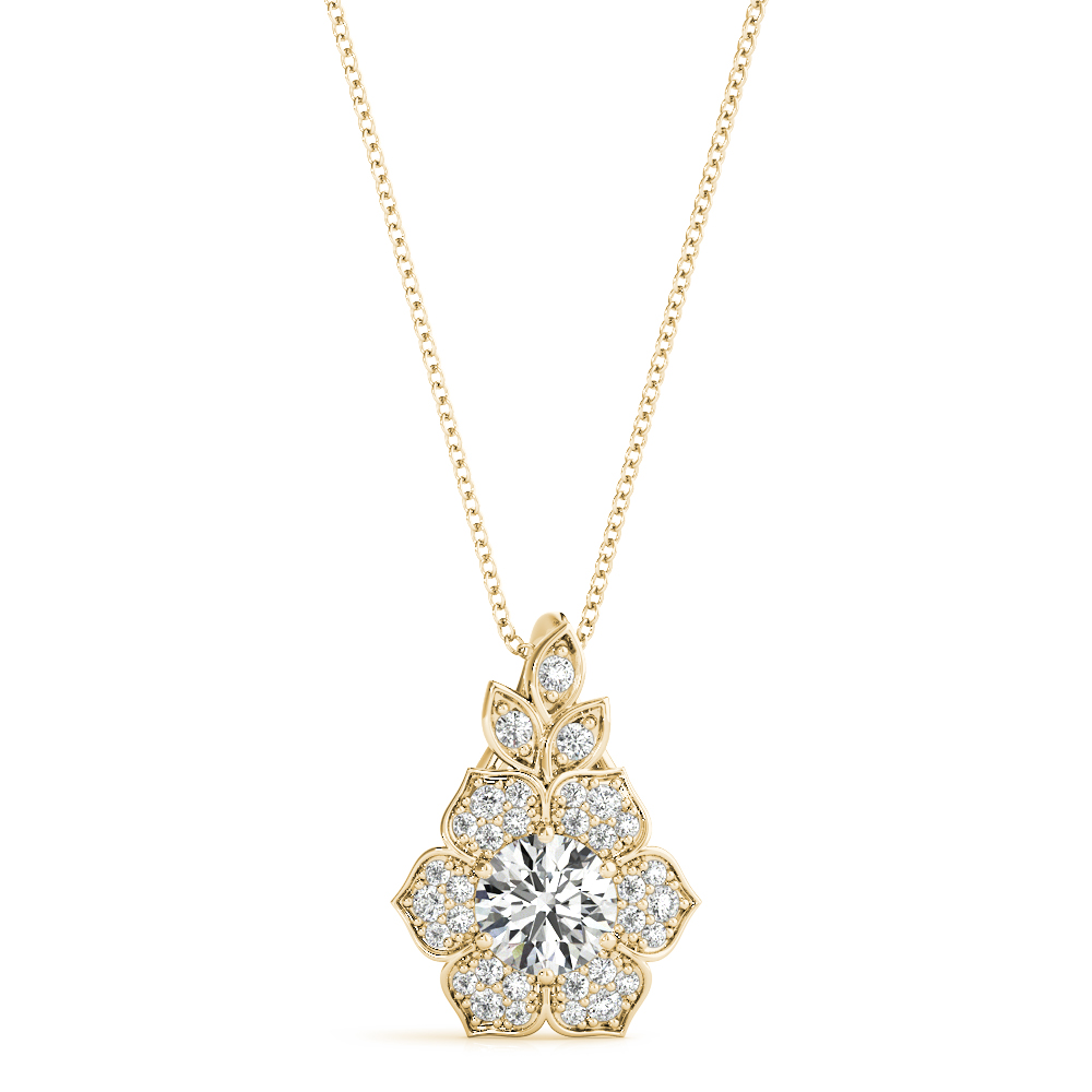 0.5 Ct Lab-Created Diamond Round Cut Tomas  Designer Pendants Necklaces in Silver 925