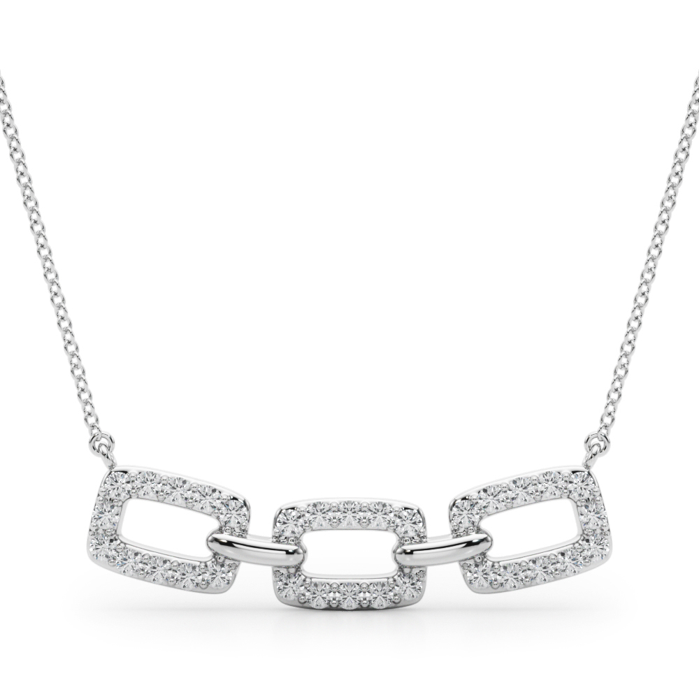 0.32 Ct Lab-Created Diamond Round Cut Brody Designer Pendants Necklaces in Silver 925