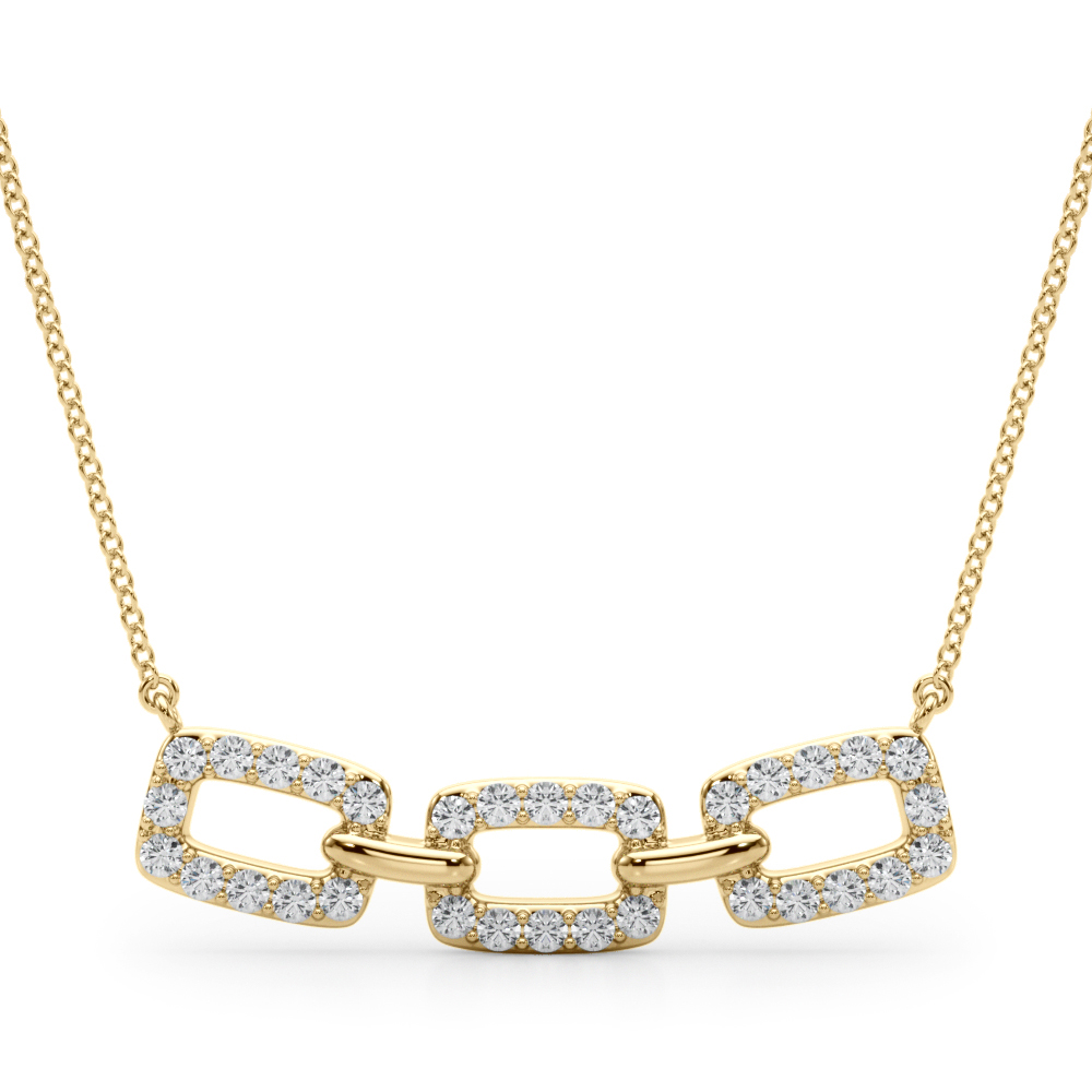 0.32 Ct Lab-Created Diamond Round Cut Brody Designer Pendants Necklaces in Silver 925