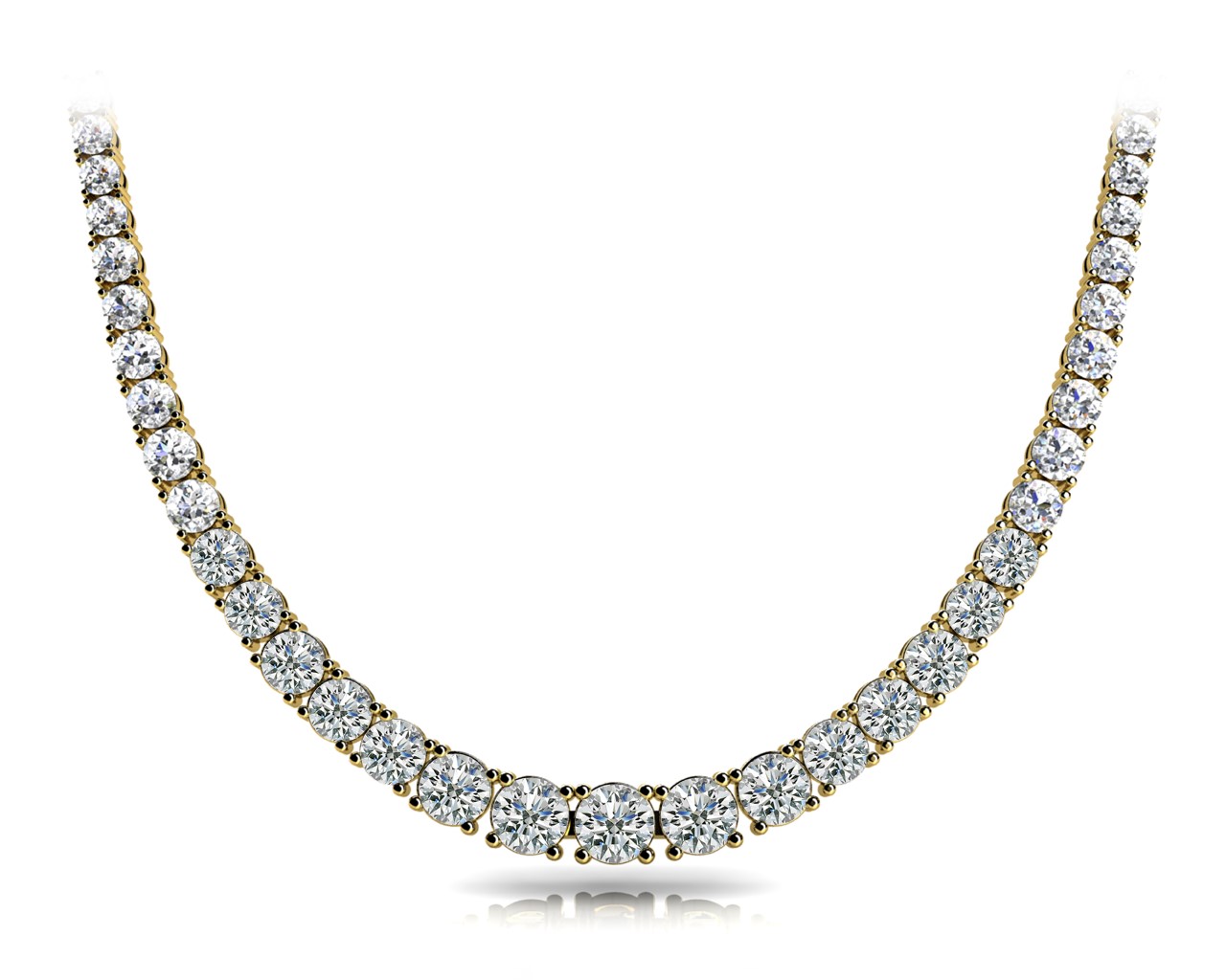 Vriha Lab-Created Diamond 4 Prong Set Necklace