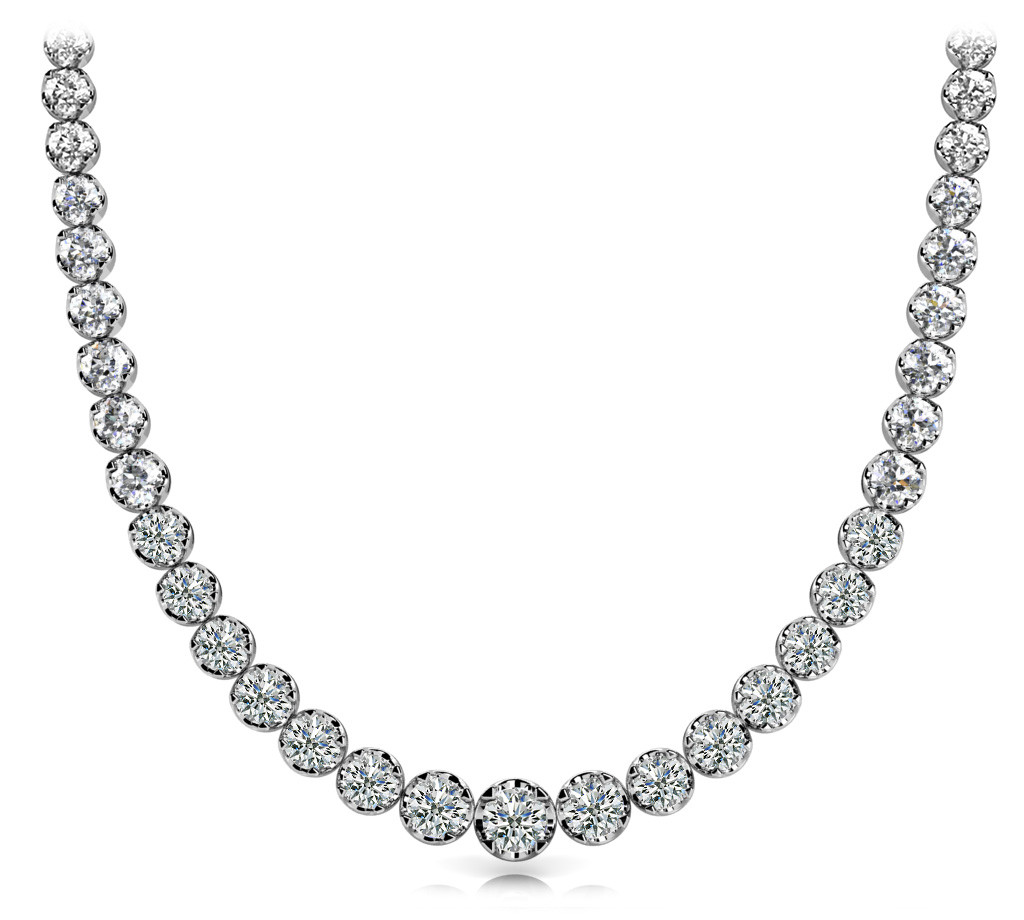 Vidushi Lab-Created Diamond 4 Prong Set  Necklace