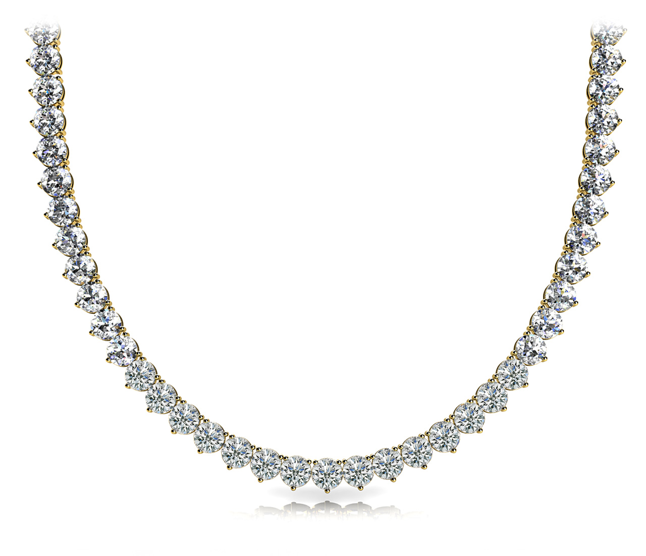 10 Ct Lab-Created Round Cut Varenya  Diamond Necklaces in Silver 925