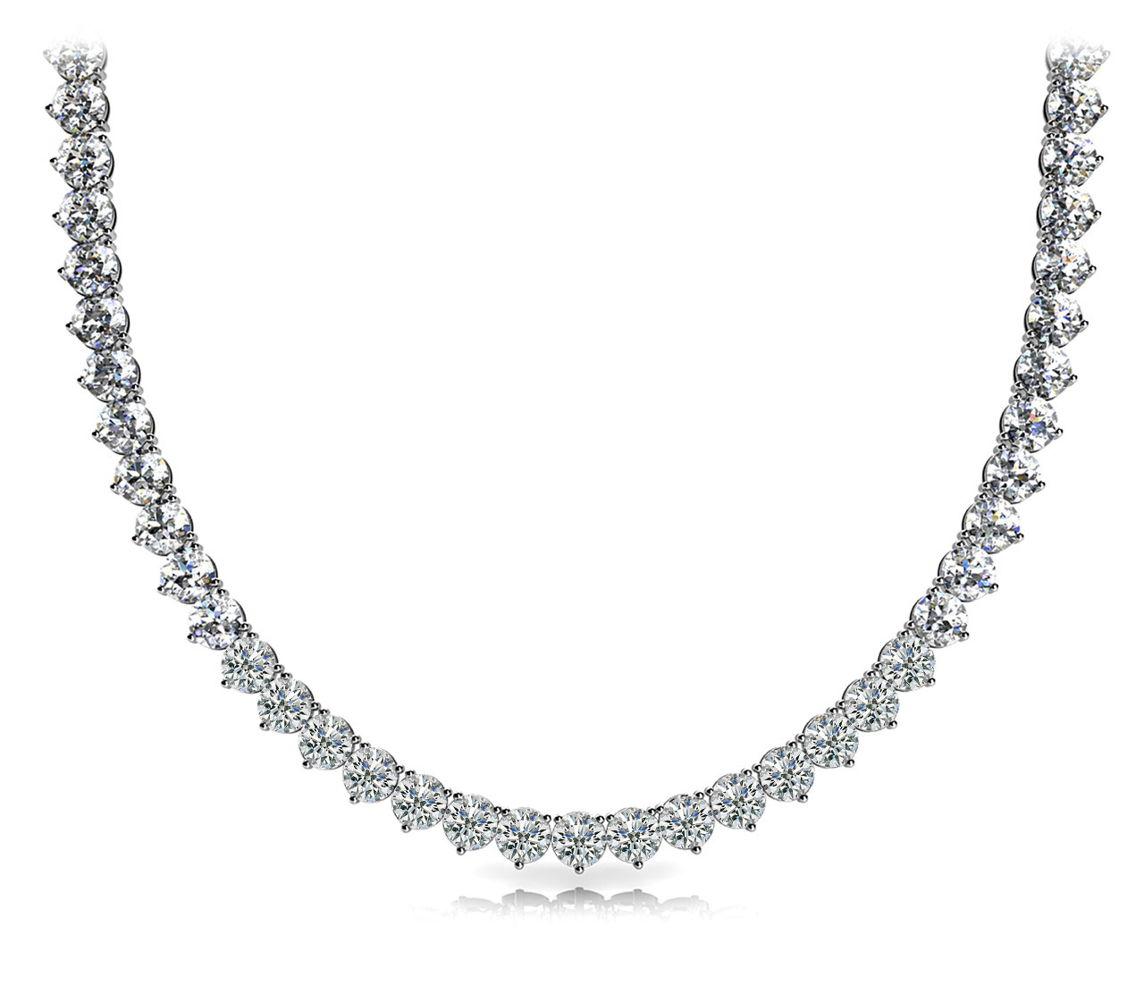 10 Ct Lab-Created Round Cut Varenya  Diamond Necklaces in Silver 925