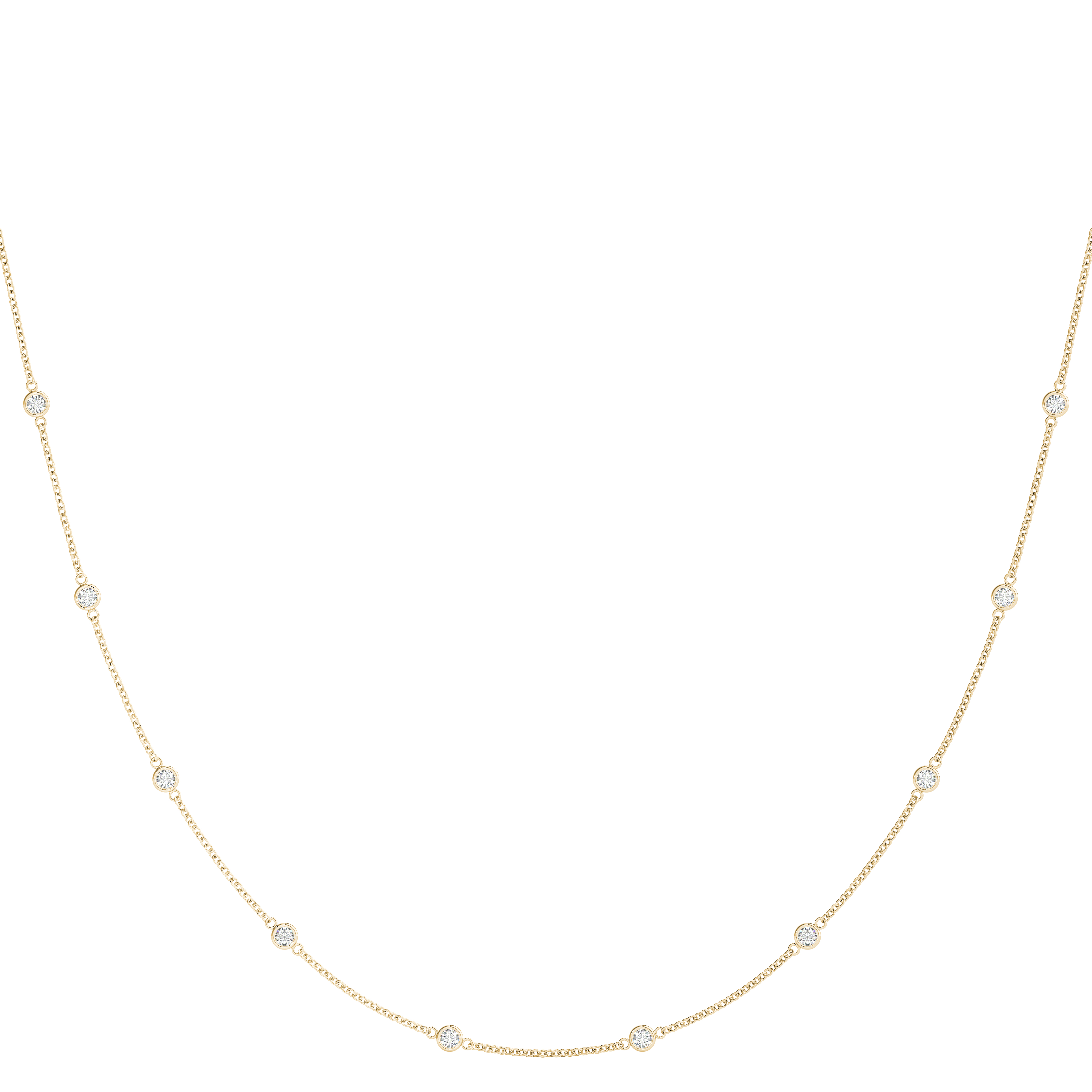 Vismaya Lab-Created Diamond Bezel Set Necklace