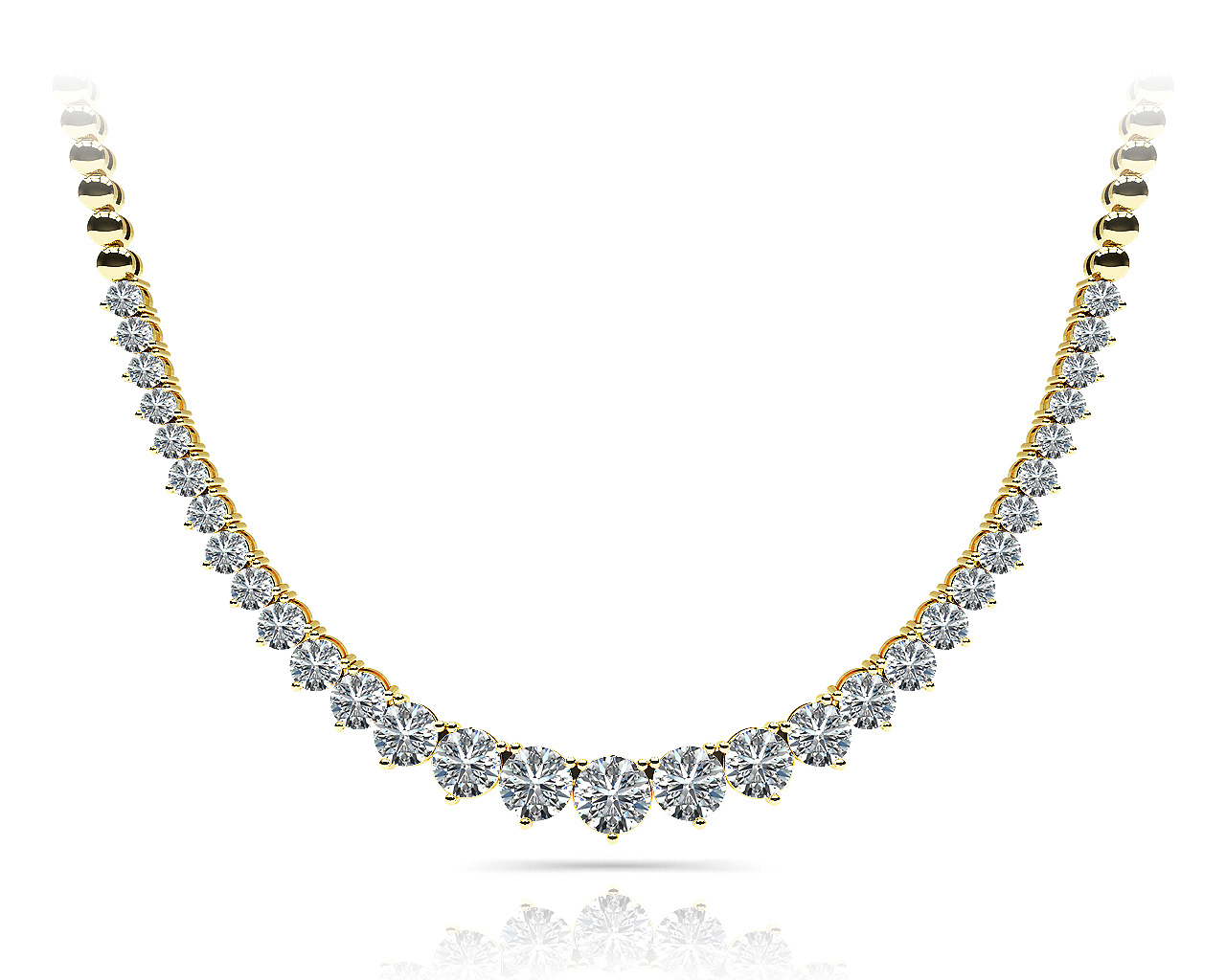 2 Ct Lab-Created Round Cut Viaana  Diamond Necklaces in Silver 925