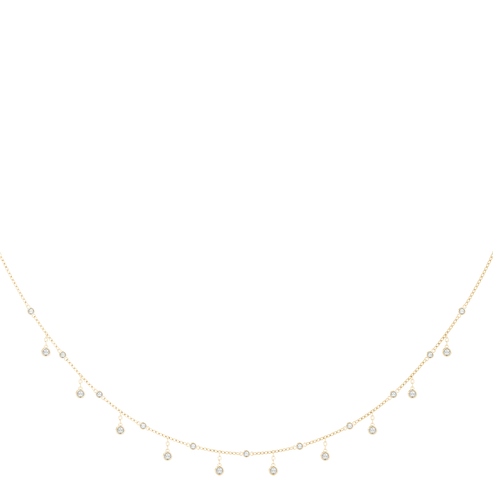 Vallon Lab-Created Diamond Bezel Set Necklace