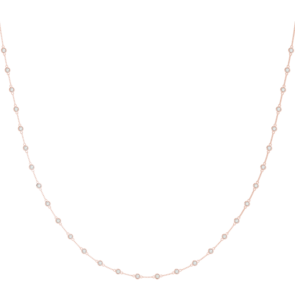 Venessa Lab-Created Diamond Bezel Set Necklace
