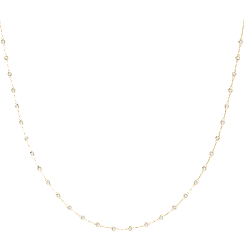 1.2 Ct Natural Round Cut Venessa  Diamond Necklaces in Silver 925
