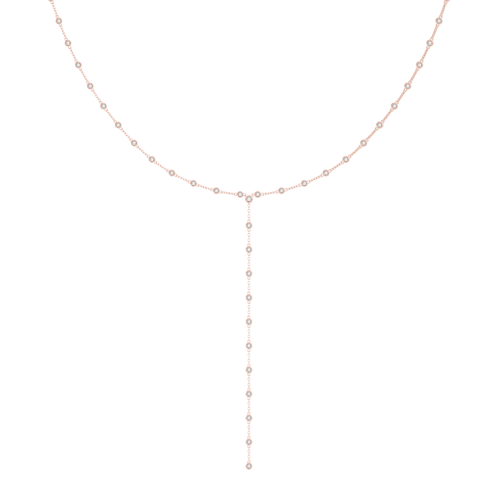 Vea Lab-Created Diamond Bezel Set Necklace