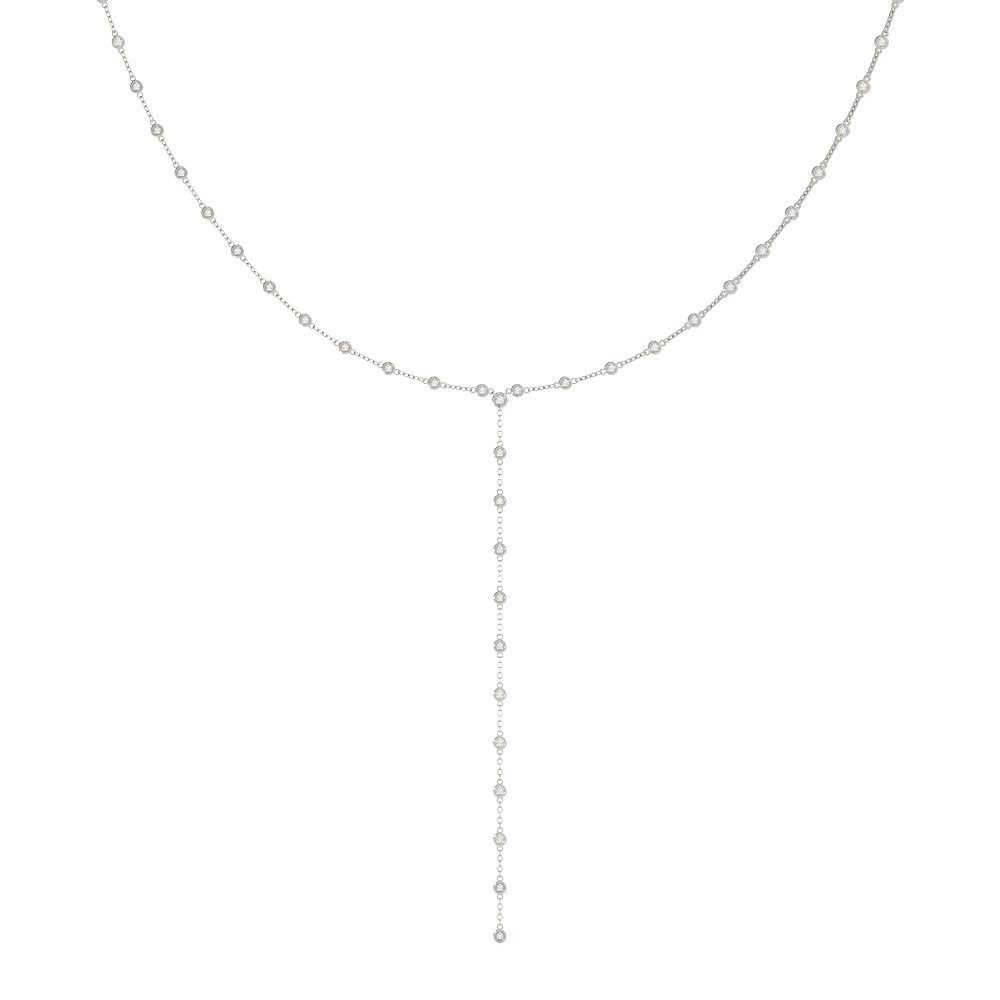 Vea Lab-Created Diamond Bezel Set Necklace