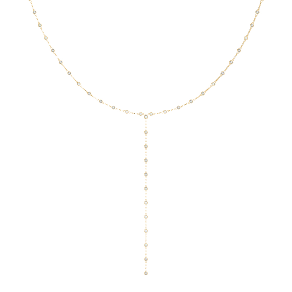 Vea Lab-Created Diamond Bezel Set Necklace