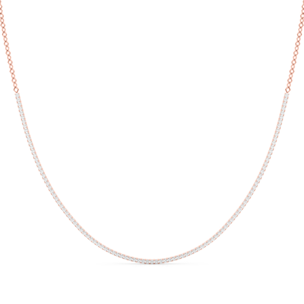 Veya Lab-Created Diamond 4 Prong Set Necklace