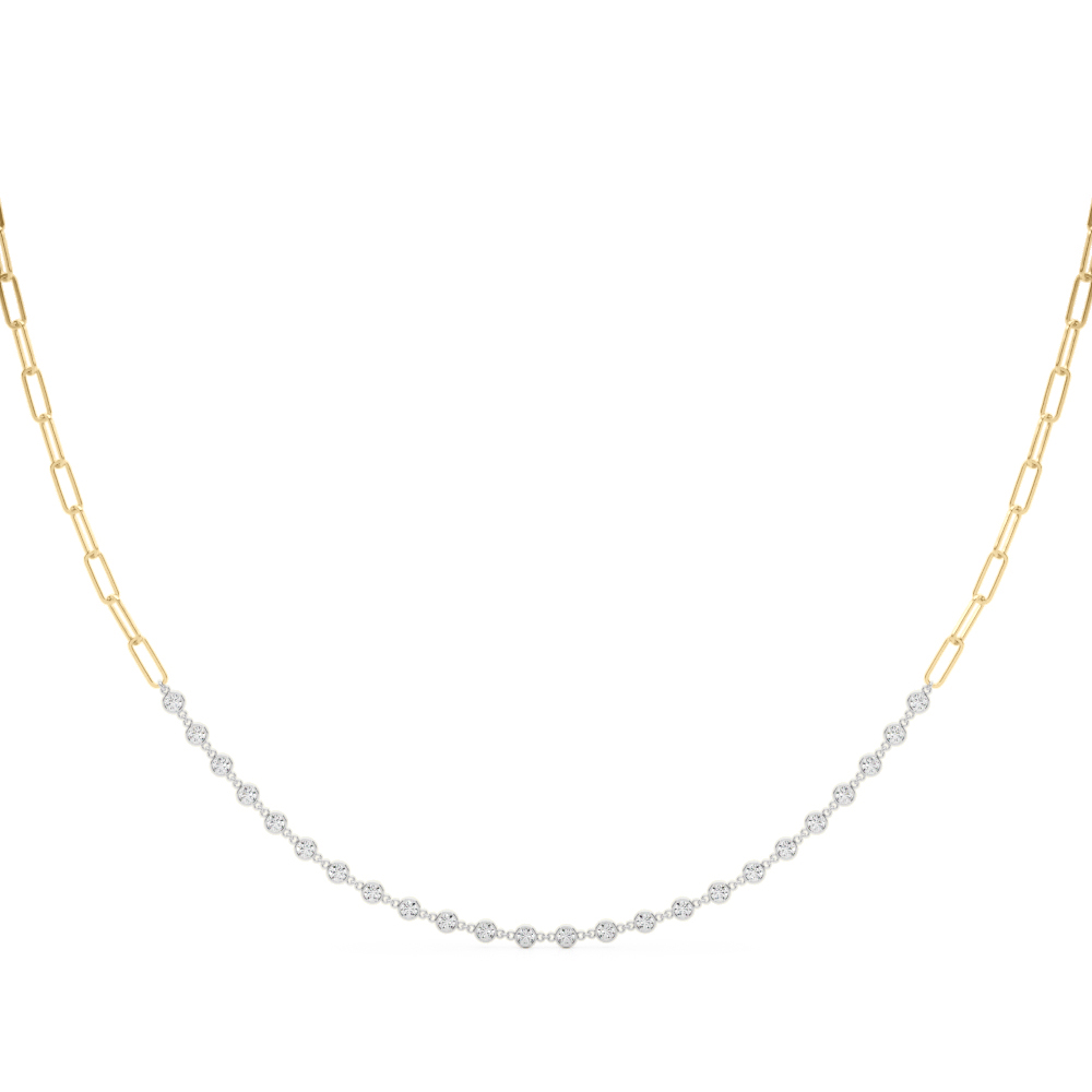 Vallery Lab-Created Diamond Bezel Set Necklace