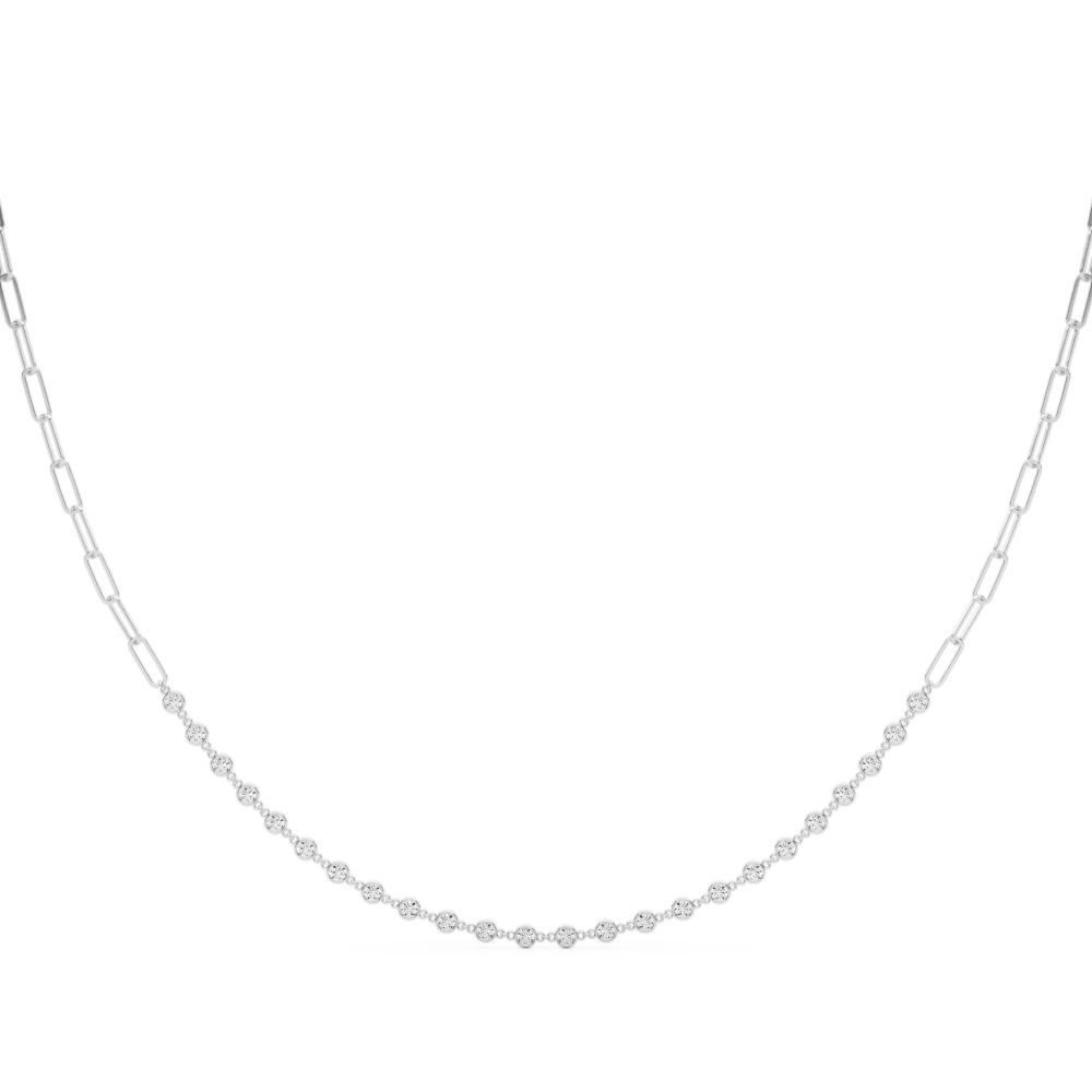 Vallery Natural Bezel Set Diamond Necklace