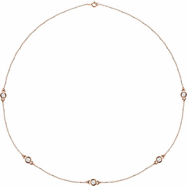 0.2 Ct Natural Diamond Round Cut Tamarah  Necklaces in Silver 925