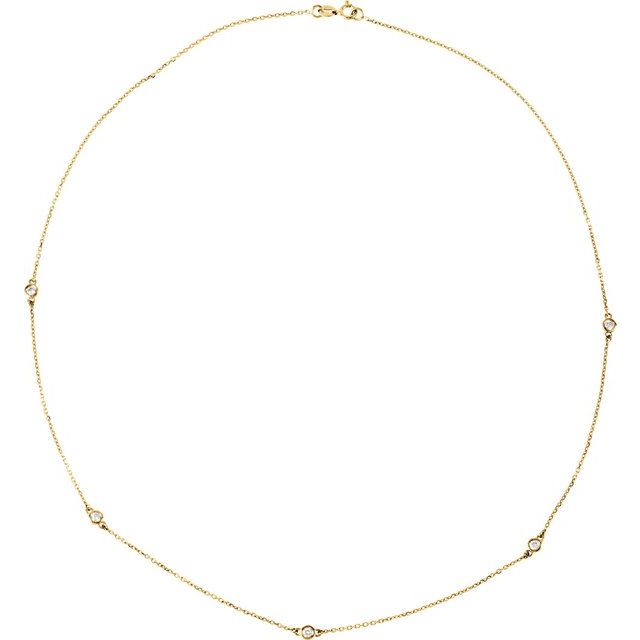 0.2 Ct Natural Diamond Round Cut Tamarah  Necklaces in Silver 925