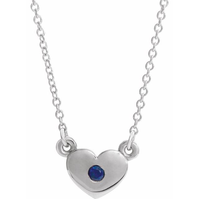 Panchita 0.05 Carat Blue Sapphire Bezel Set  Necklace
