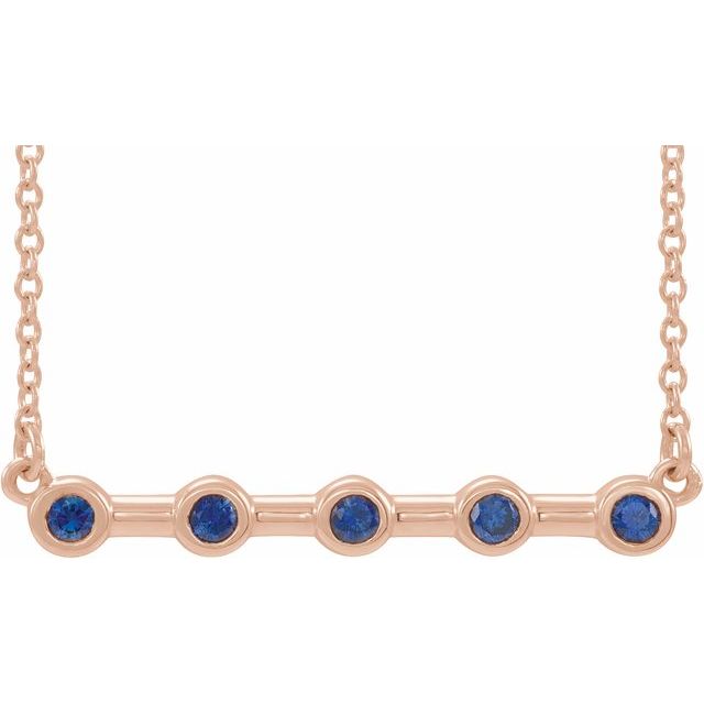 Pankhuri Blue Sapphire Bezel Set  Necklace