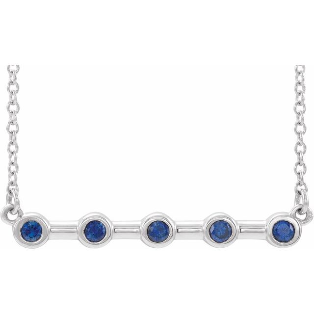 Pankhuri 0.25 Carat Blue Sapphire Bezel Set  Necklace
