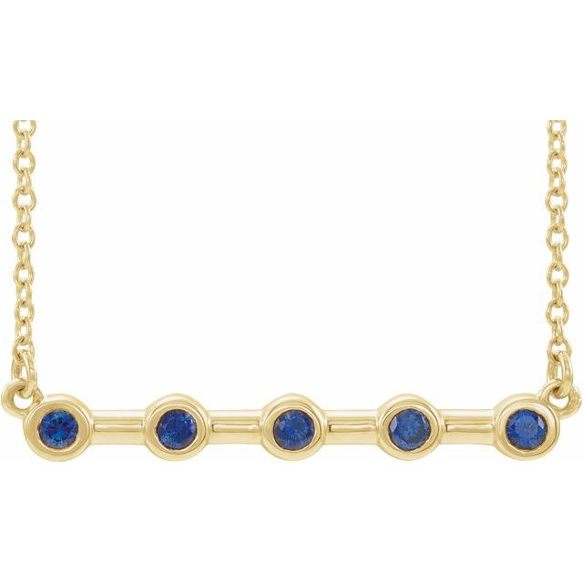 Pankhuri Blue Sapphire Bezel Set  Necklace
