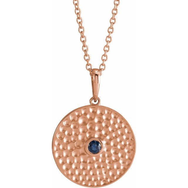 Paradise Blue Sapphire Bezel Set  Necklace