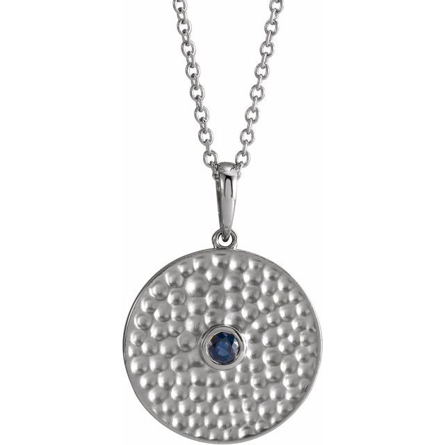 Paradise 0.09 Carat Blue Sapphire Bezel Set  Necklace