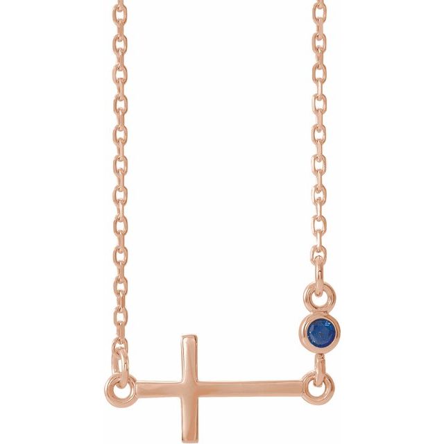 Paramita Blue Sapphire Bezel Set  Necklace
