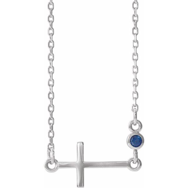 Paramita 0.05 Carat Blue Sapphire Bezel Set  Necklace