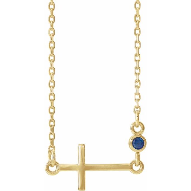 Paramita Blue Sapphire Bezel Set  Necklace