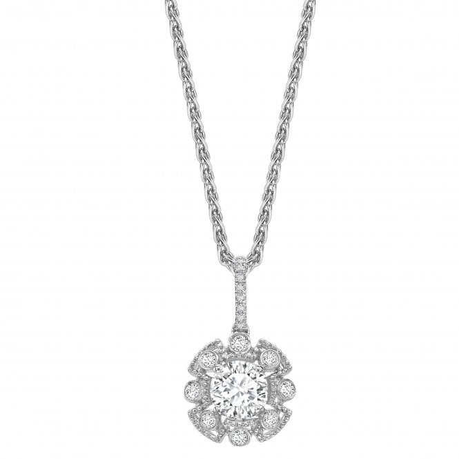 Tanisi Natural Diamond 4 Prong  Necklace