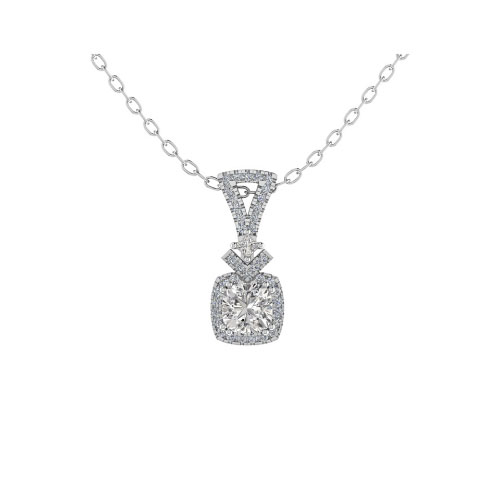 Gorgeous Cushion Cut Diamond Pendant