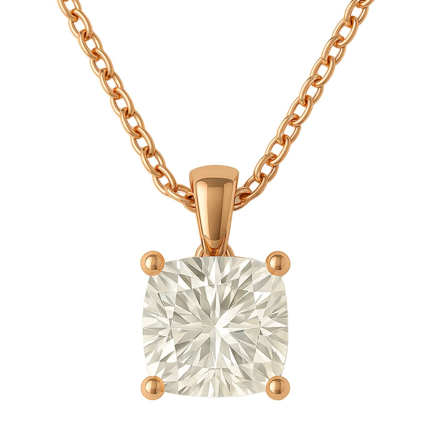Quella 4 Prong Solitaire Pendant Necklace | Sunshine Diamonds