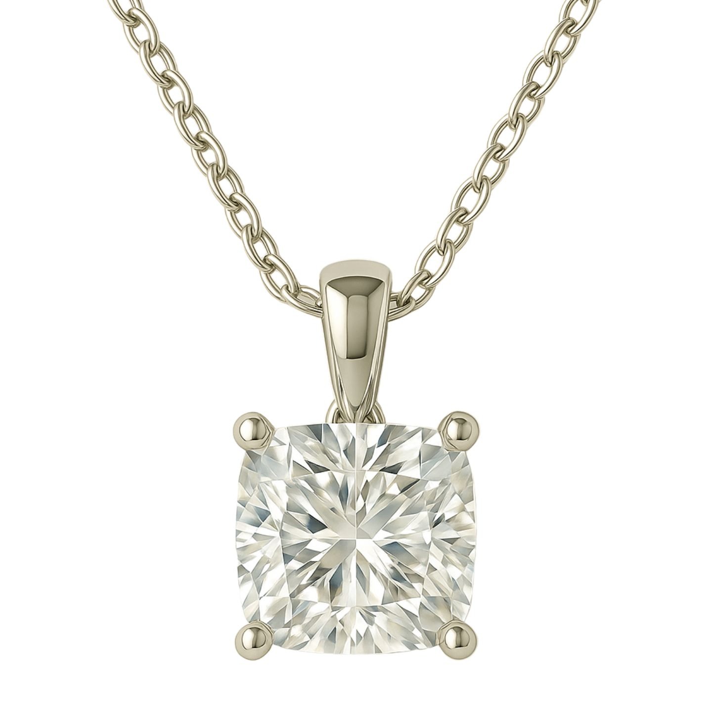 Quella 4 Prong Solitaire Pendant Necklace | Sunshine Diamonds