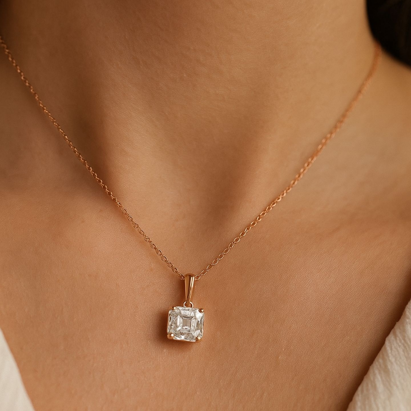 Quinley 4 Prong Solitaire Pendant Necklace | Sunshine Diamonds