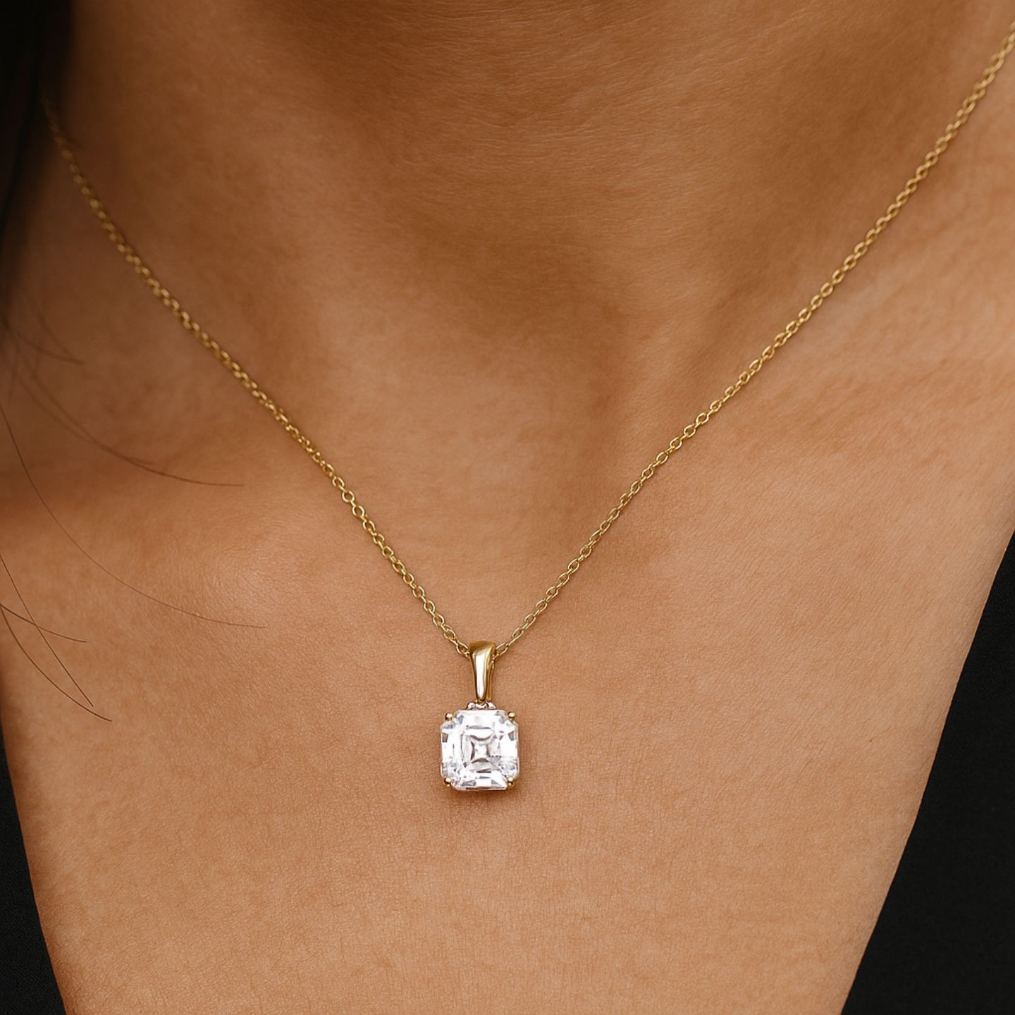 Quinley 4 Prong Solitaire Pendant Necklace | Sunshine Diamonds