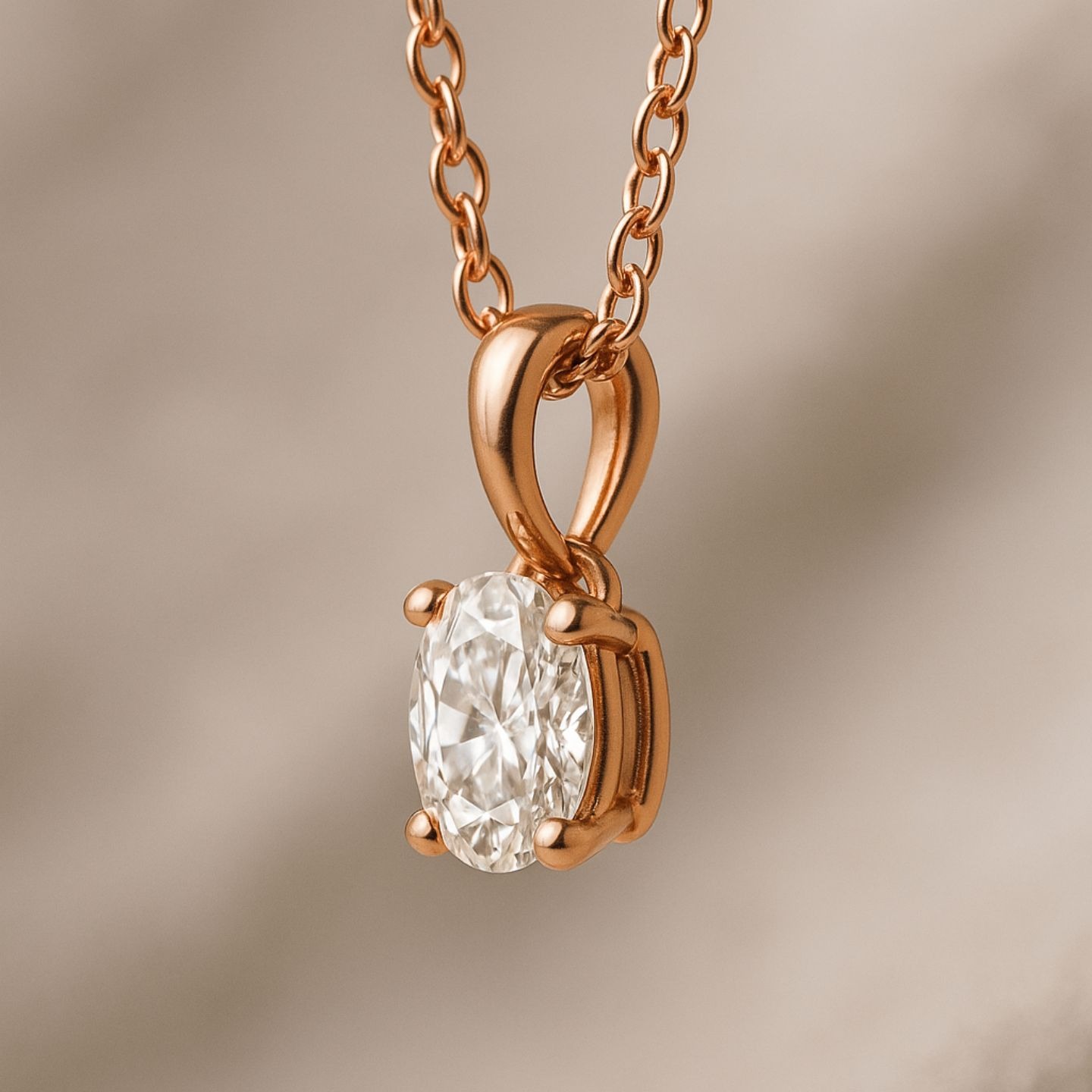 Quenie 4 Prong Solitaire Pendant Necklace | Sunshine Diamonds