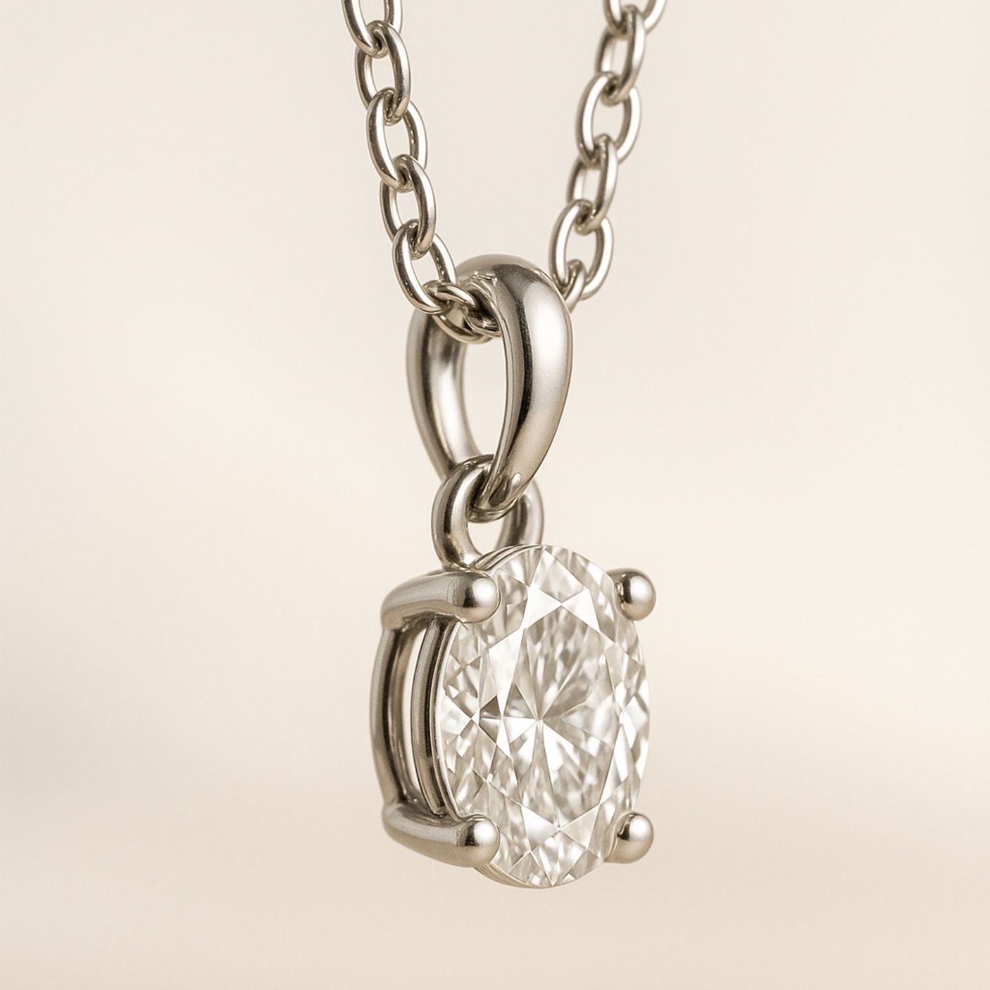 Quenie 4 Prong Solitaire Pendant Necklace | Sunshine Diamonds