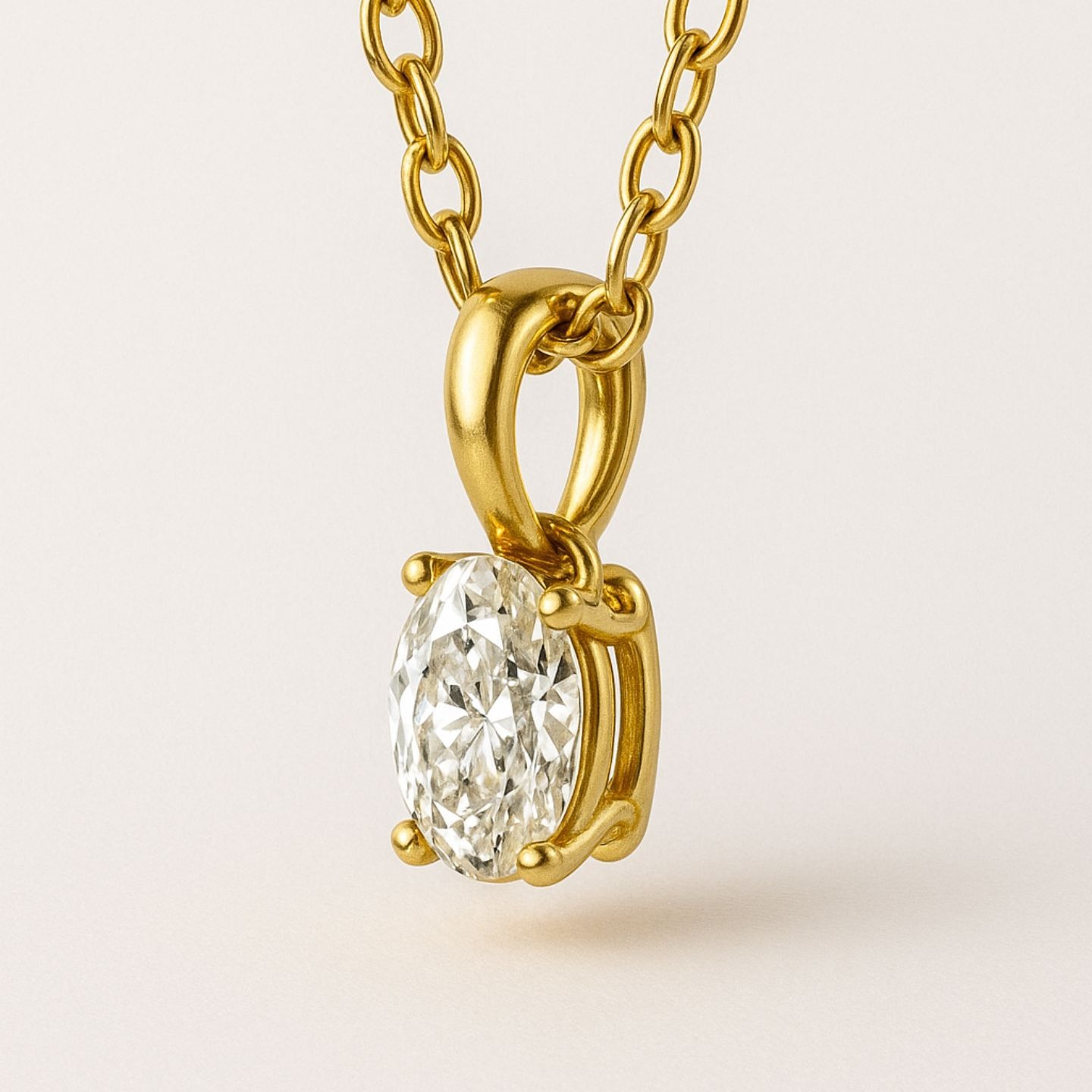 Quenie 4 Prong Solitaire Pendant Necklace | Sunshine Diamonds