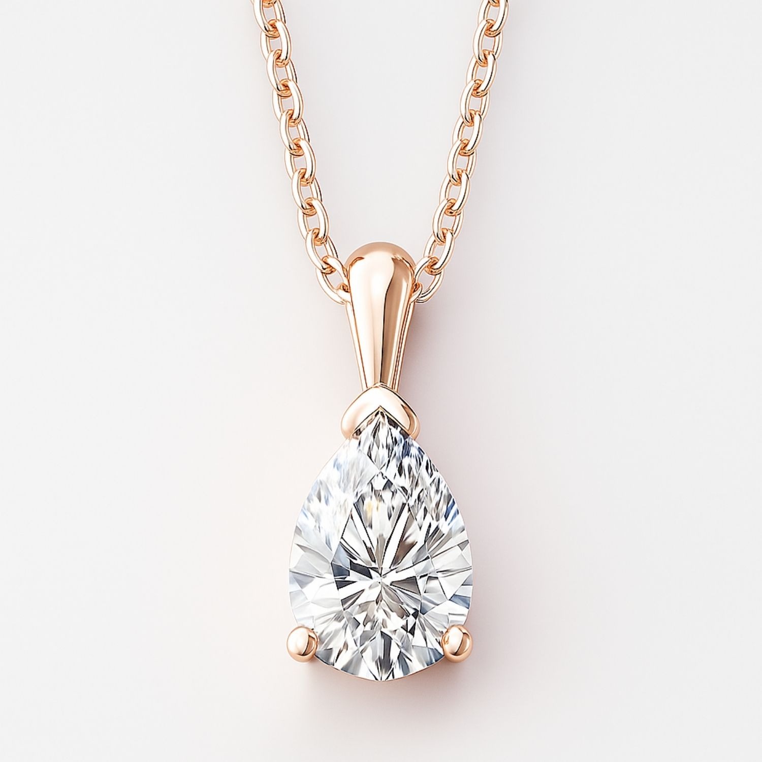 Quena 3 Prong Solitaire Pendant Necklace