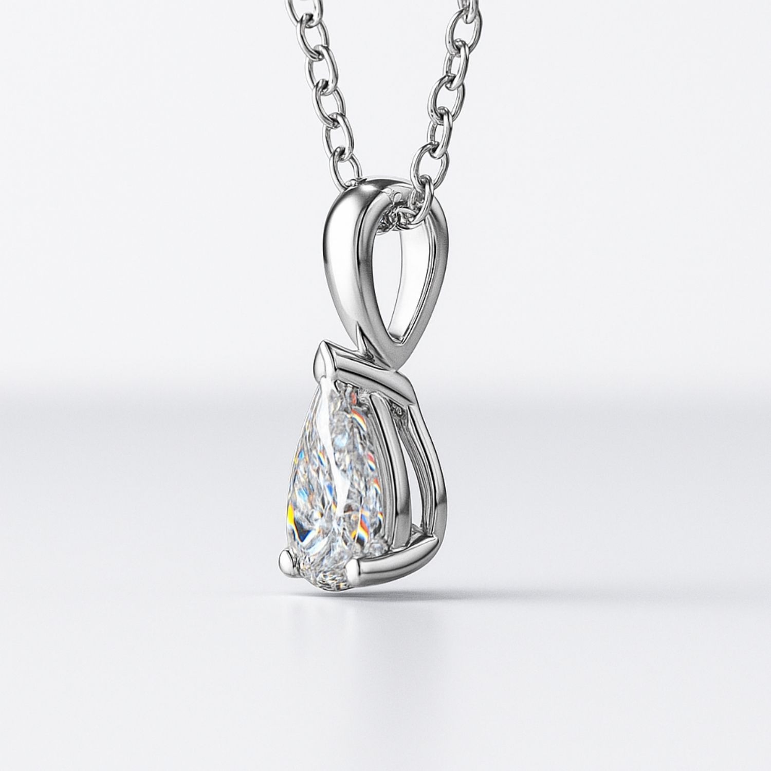 Quena 3 Prong Solitaire Pendant Necklace | Sunshine Diamonds