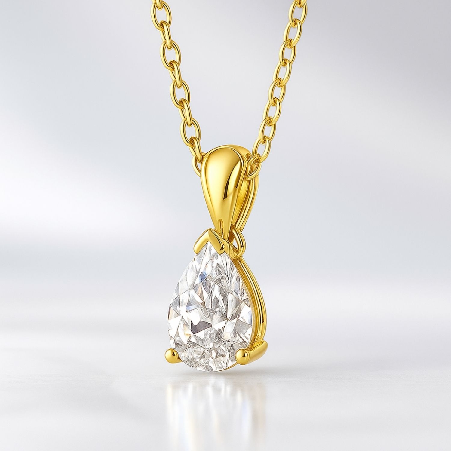 Quena 3 Prong Solitaire Pendant Necklace | Sunshine Diamonds