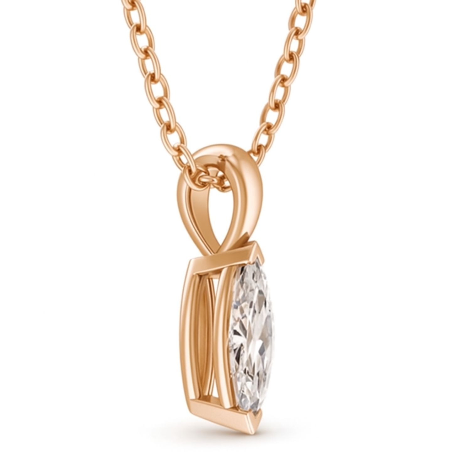 Queneua 2 Prong Solitaire Pendant Necklace | Sunshine Diamonds